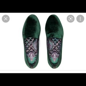 Emerald green velvet birdies only worn twice